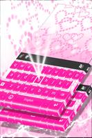 Glossy Pink Heart Keyboard Affiche