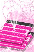 Glossy Pink Heart Keyboard poster