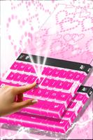 برنامه‌نما Glossy Pink Heart Keyboard عکس از صفحه