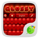 Glossy Red GO Keyboard أيقونة
