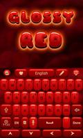 Glossy Red GO Keyboard الملصق
