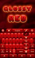 Glossy Red GO Keyboard تصوير الشاشة 3