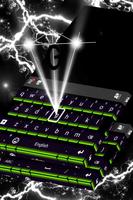 Green Neon Keys Theme Affiche