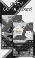Grey GO Keyboard Theme постер