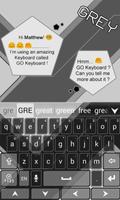 Grey GO Keyboard Theme captura de pantalla 2