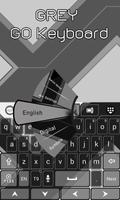 Grey GO Keyboard Theme capture d'écran 3