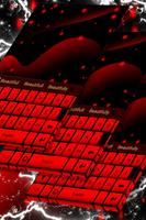 الأحمر لوحة المفاتيح موضوع الملصق