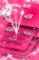 Diamond Pink Tiara Keyboard Affiche