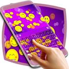 Purple Emoji Keyboard ไอคอน