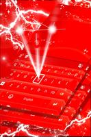 Glittery Red Keyboard Theme Poster