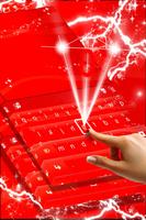 Glittery Red Keyboard Theme capture d'écran 2