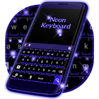 ikon Dark Blue Neon Keyboard