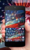 Fourth of July Go Keyboard Theme পোস্টার