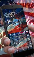 Fourth of July Go Keyboard Theme captura de pantalla 1