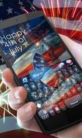 Fourth of July Go Keyboard Theme скриншот 2