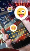 Fourth of July Go Keyboard Theme 스크린샷 3