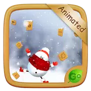 Gingerbread&Snowman GO Keyboard Animated Theme