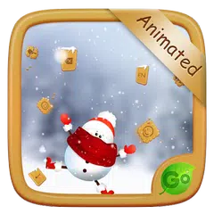 Скачать Gingerbread&Snowman GO Keyboard Animated Theme APK