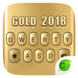 3D Gold 2018 GO Keyboard Theme icône