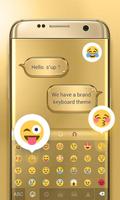 3D Gold 2018 GO Keyboard Theme screenshot 3