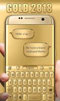 3D Gold 2018 GO Keyboard Theme poster