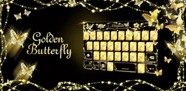 Golden Butterfly GO Keyboard Theme