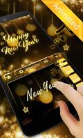 Happy New Year 2019 GO Keyboard Animated Theme capture d'écran 3
