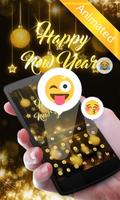 Happy New Year 2019 GO Keyboard Animated Theme capture d'écran 2
