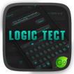 3D Black and Blue GO Keyboard Theme Logic Tect