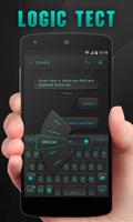 3D Black and Blue GO Keyboard Theme Logic Tect تصوير الشاشة 1