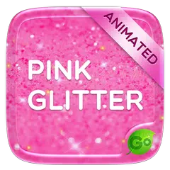 Pink Glitter GO Keyboard Animated Theme
