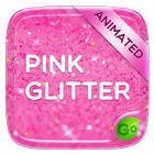 Pink Gold Glitter GO Keyboard Animated Theme ไอคอน
