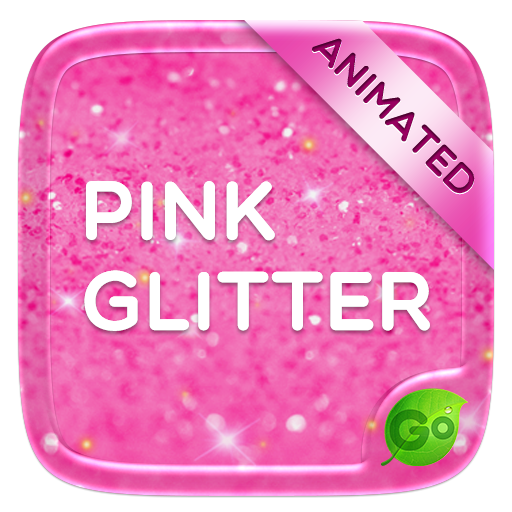 Pink Gold Glitter GO Keyboard Animated Theme