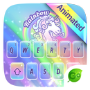 Rainbow Unicorn GO Keyboard Animated Theme aplikacja