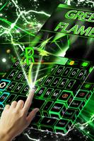 Green Flame Keyboard Theme poster