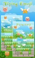 Flying Emoji GO Keyboard Theme Poster