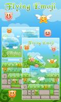 Flying Emoji GO Keyboard Theme poster