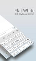 GO Keyboard Flat White Theme Affiche