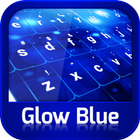 Tastatur-Glühen-Blau Zeichen