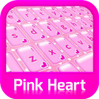 Coração cor-de-rosa do teclado ícone