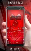 Keyboard Red Heart Affiche