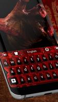 Clavier rouge sanglant Affiche