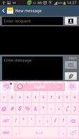 GO Keyboard Lovely Pink screenshot 3