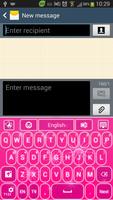 GO Keyboard Pink Stars screenshot 1