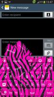 GO Keyboard Pink Zebra پوسٹر