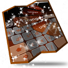 Orange clouds Keyboard Design icône