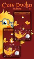 Cute Ducky Keyboard Plakat