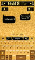 Gold Glitter Keyboard captura de pantalla 1