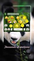 Cute Panda Keyboard Theme imagem de tela 1