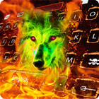 Fire Wolf Keyboard Theme icône